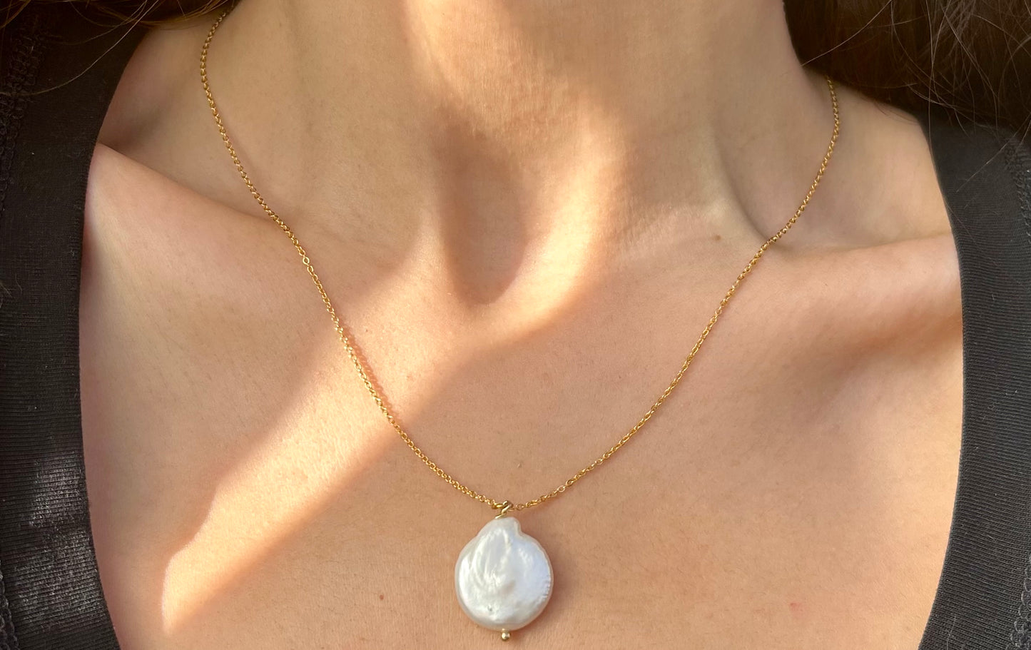 Natural baroque necklace N33