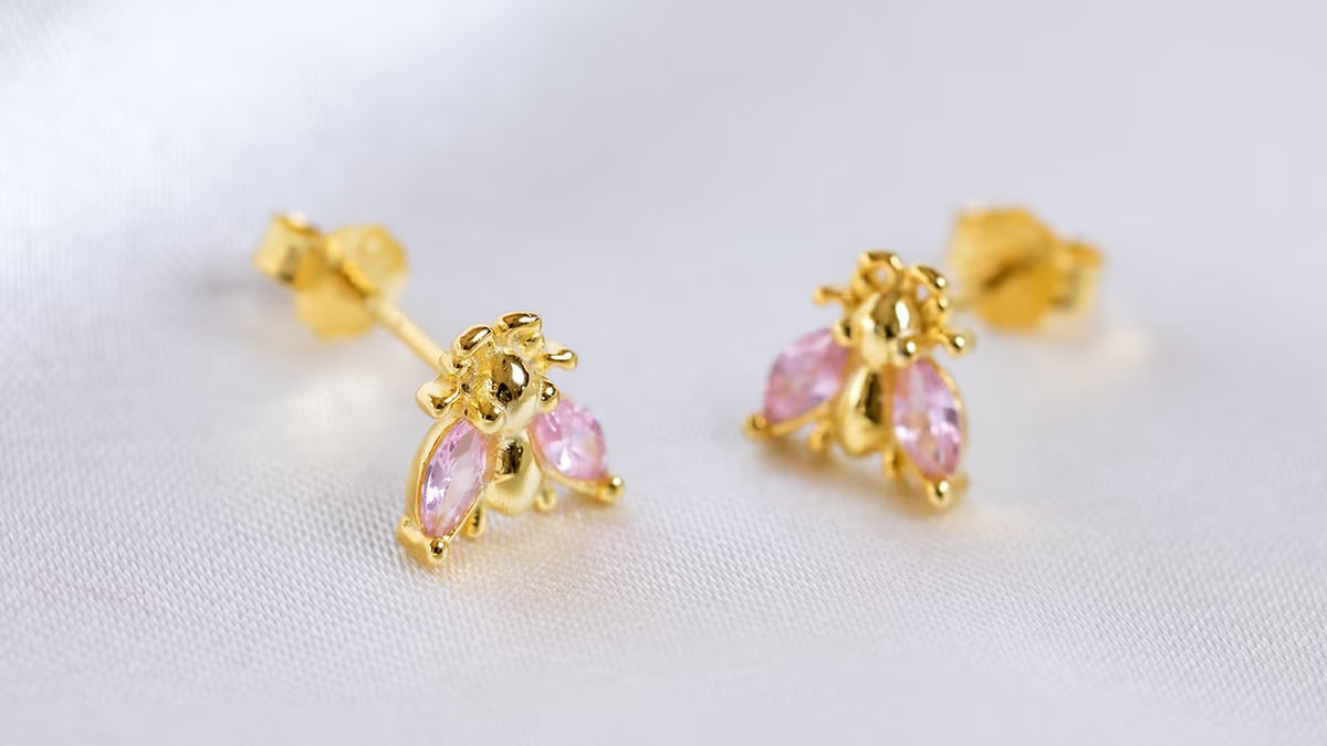 Queen Bee Pink Studs E46