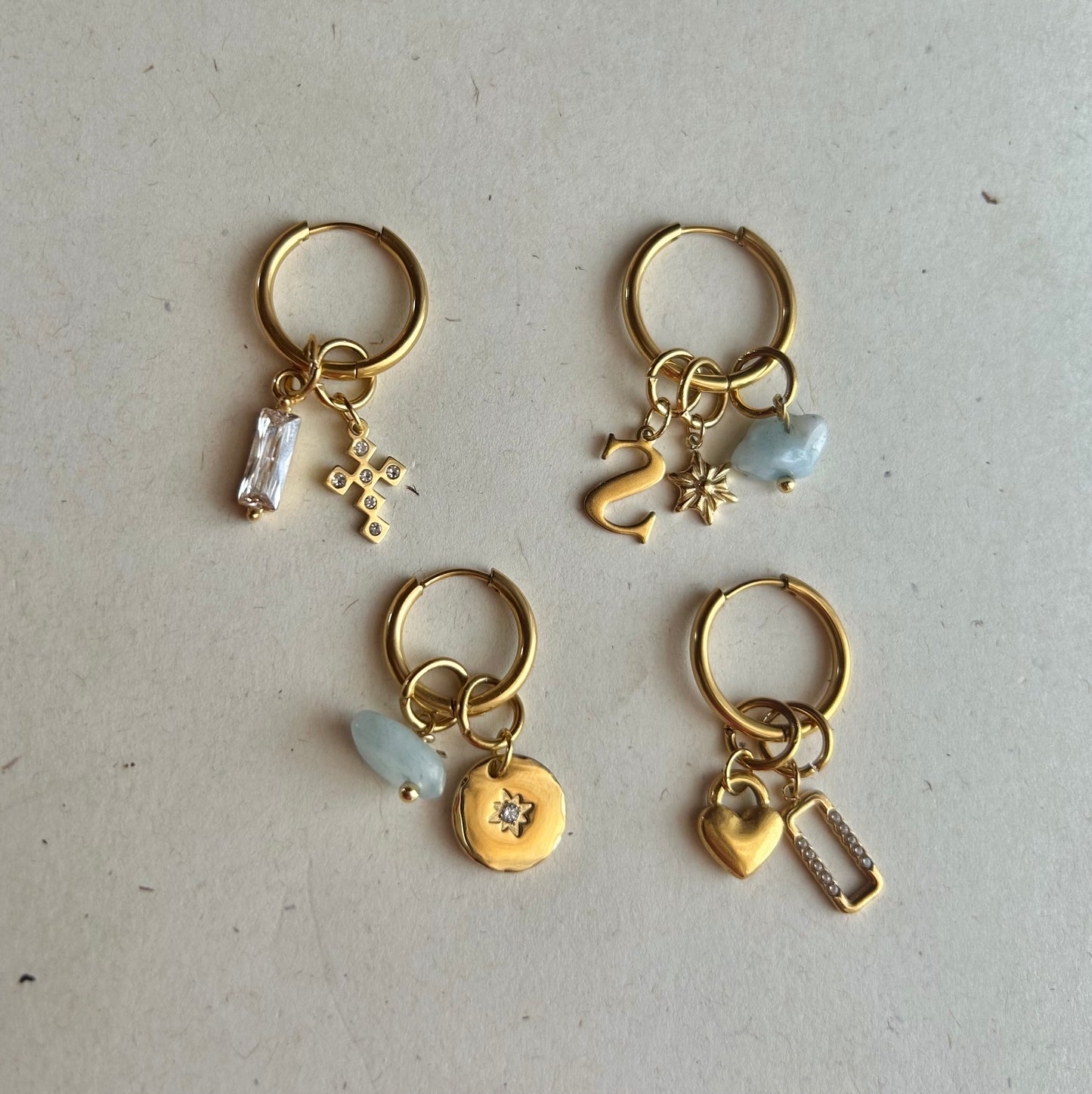 Rectangle rhinestone charm C10