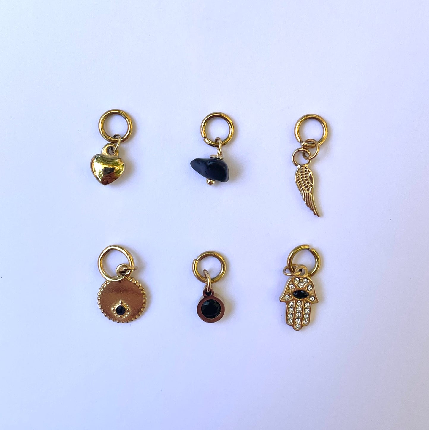 Black gemstone charm C46