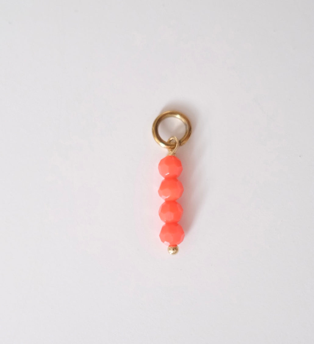 Coral bar charm C4