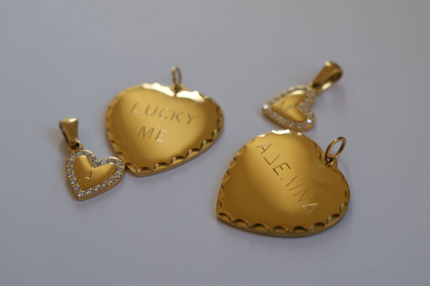 Large heart engraving pendant