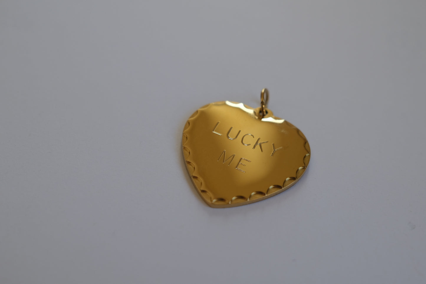 Large heart engraving pendant