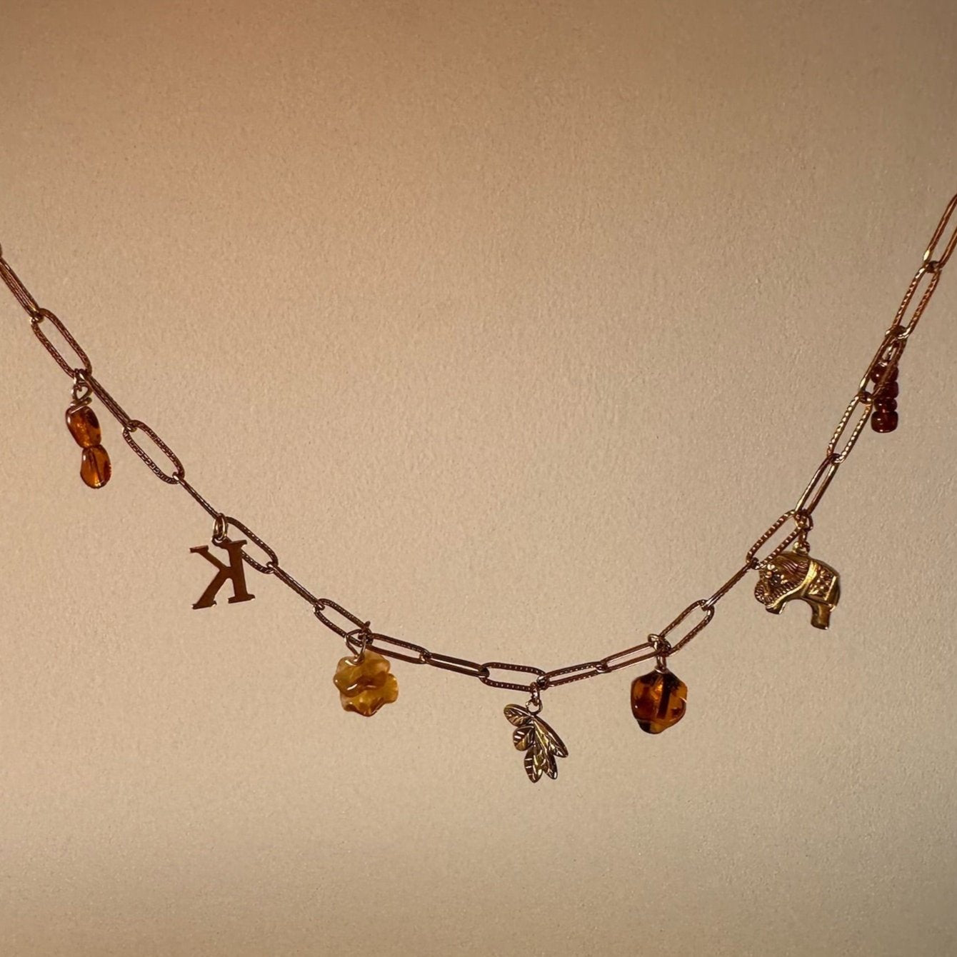 Fall charm necklace N55