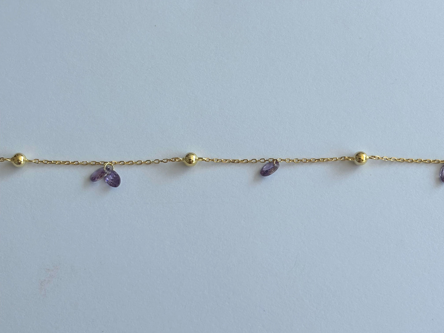 Lilac Drop Anklet W4
