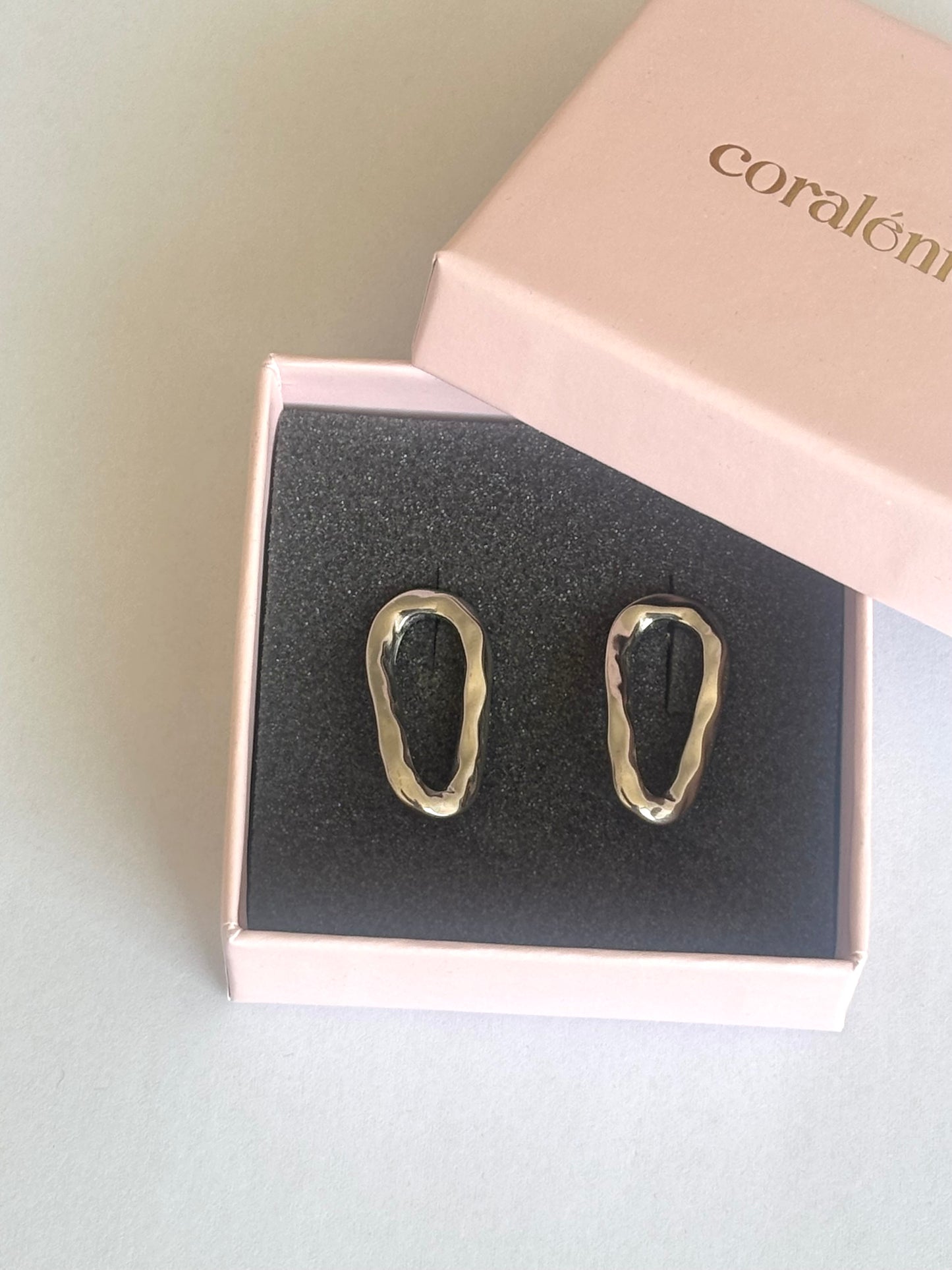 Rock silver earrings E43