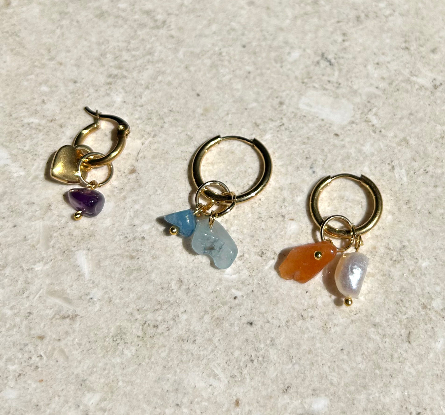 Light blue gemstone charm C60