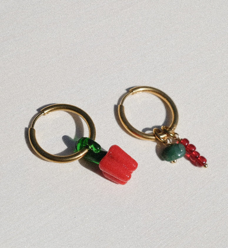 Tapsi me gemista earrings