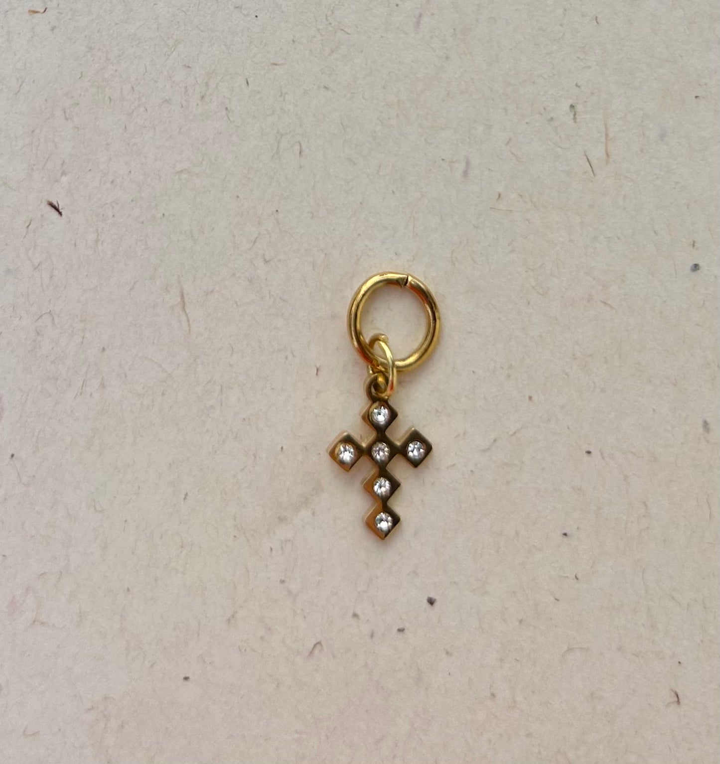 Shiny cross charm C19