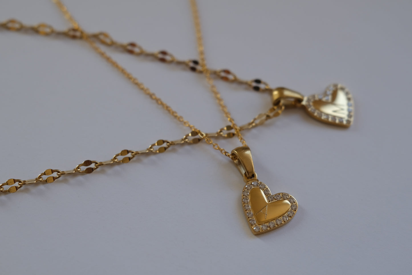 Tiny heart engraving pendant