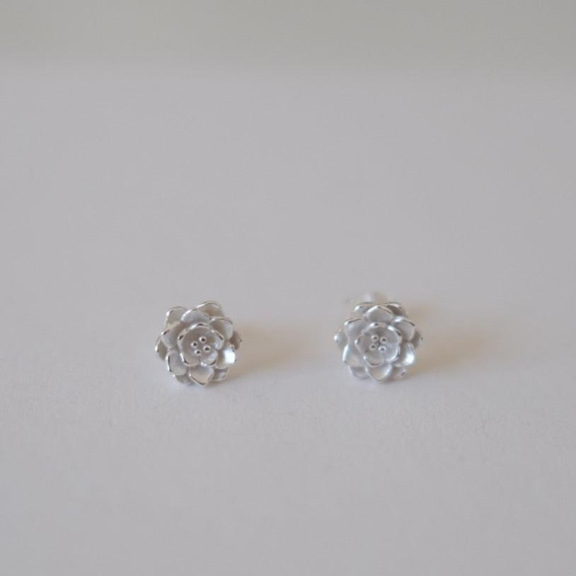 Silver Rose earrings E9