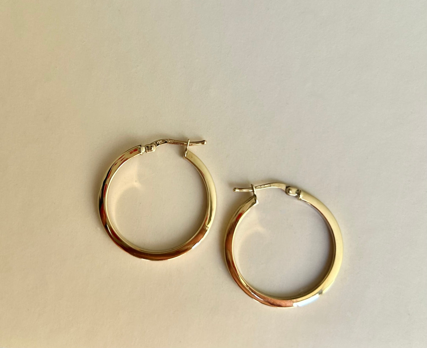 SOLID GOLD LARGE ETERNITY HOOPS