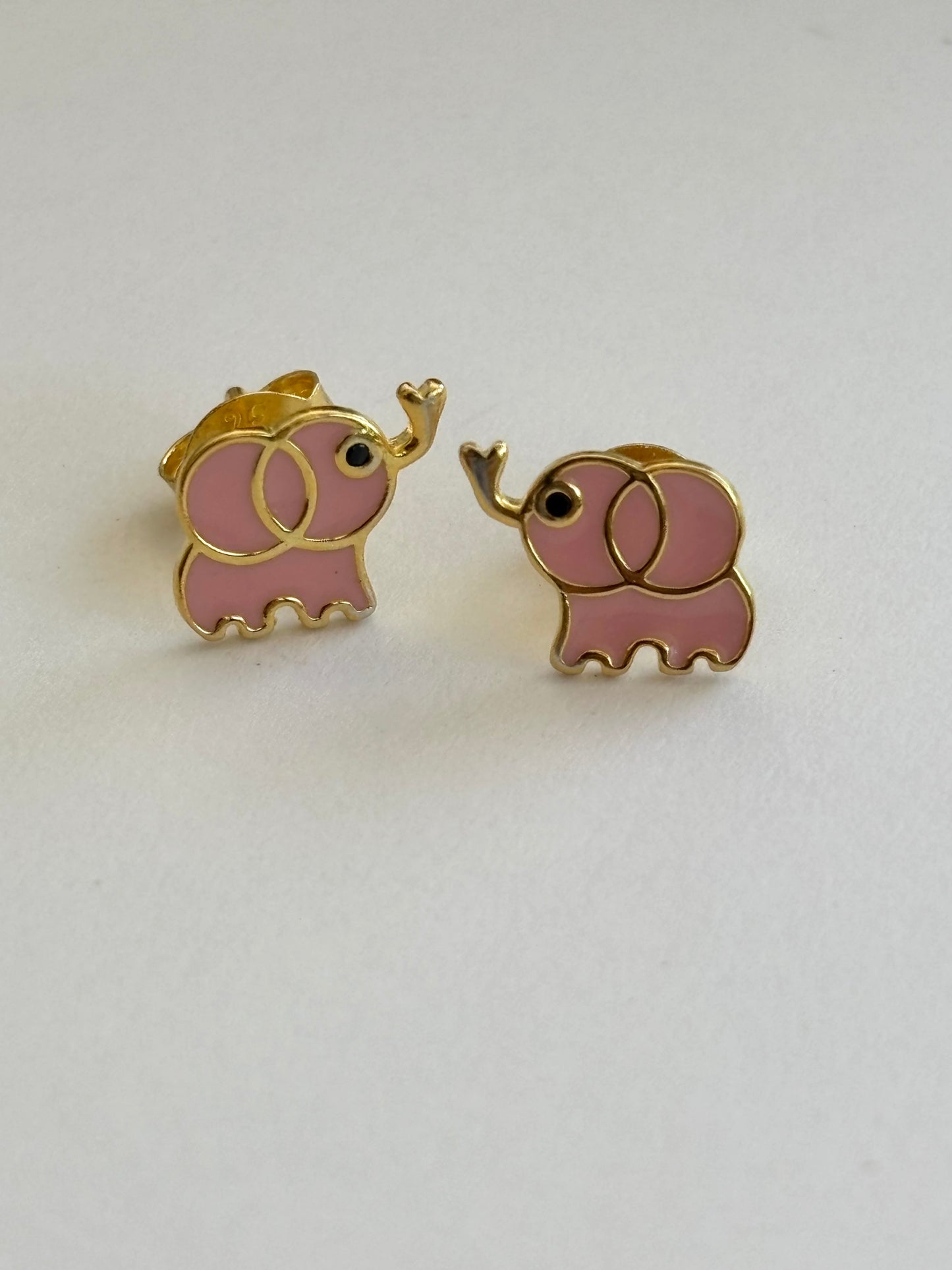 Ella Elephant Stud Gold Earrings E28