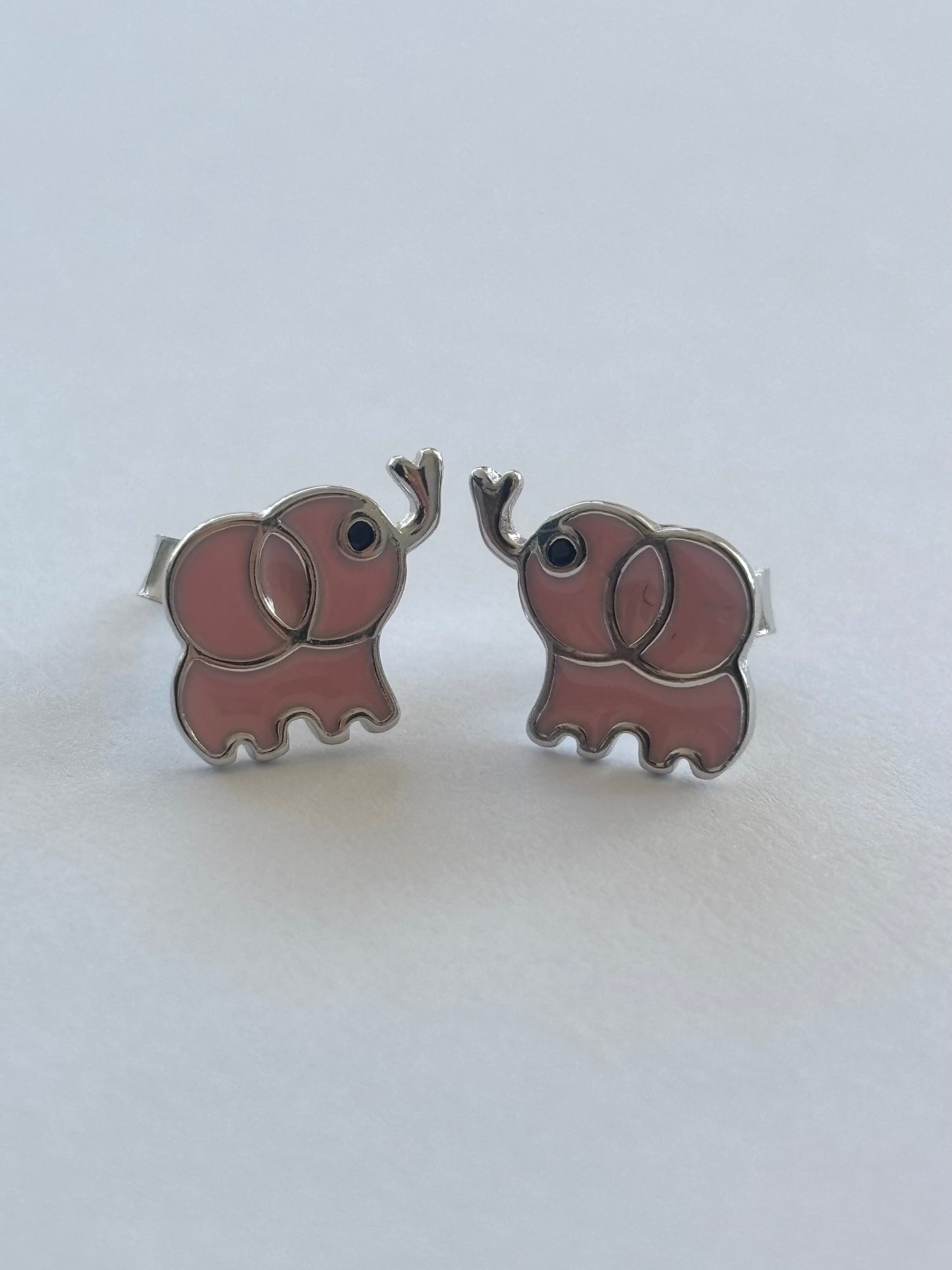 Ella Elephant Stud Silver Earrings E28