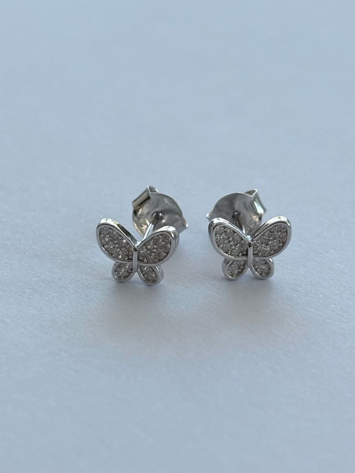 Sparkling Butterfly Stud Earrings E42
