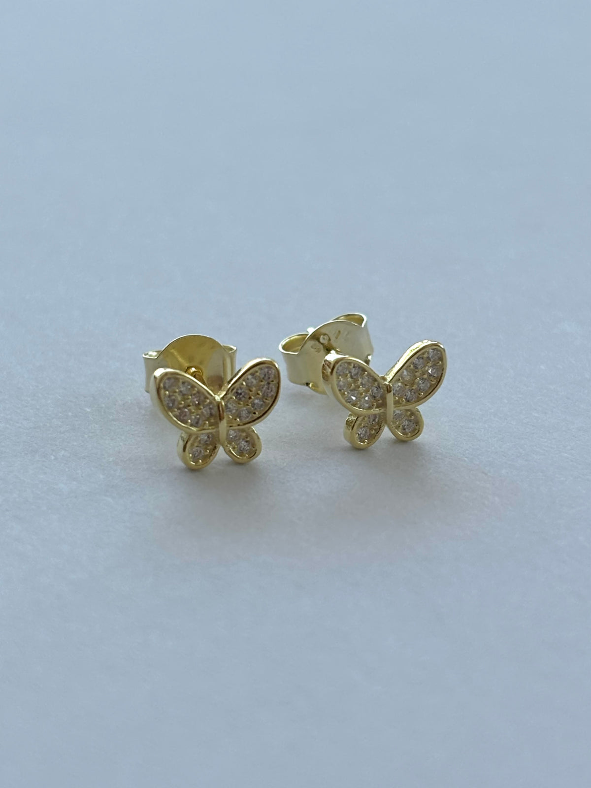 Sparkling Butterfly Stud Earrings E42