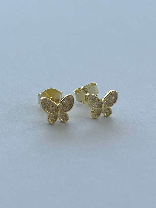 Sparkling Butterfly Stud Earrings E42