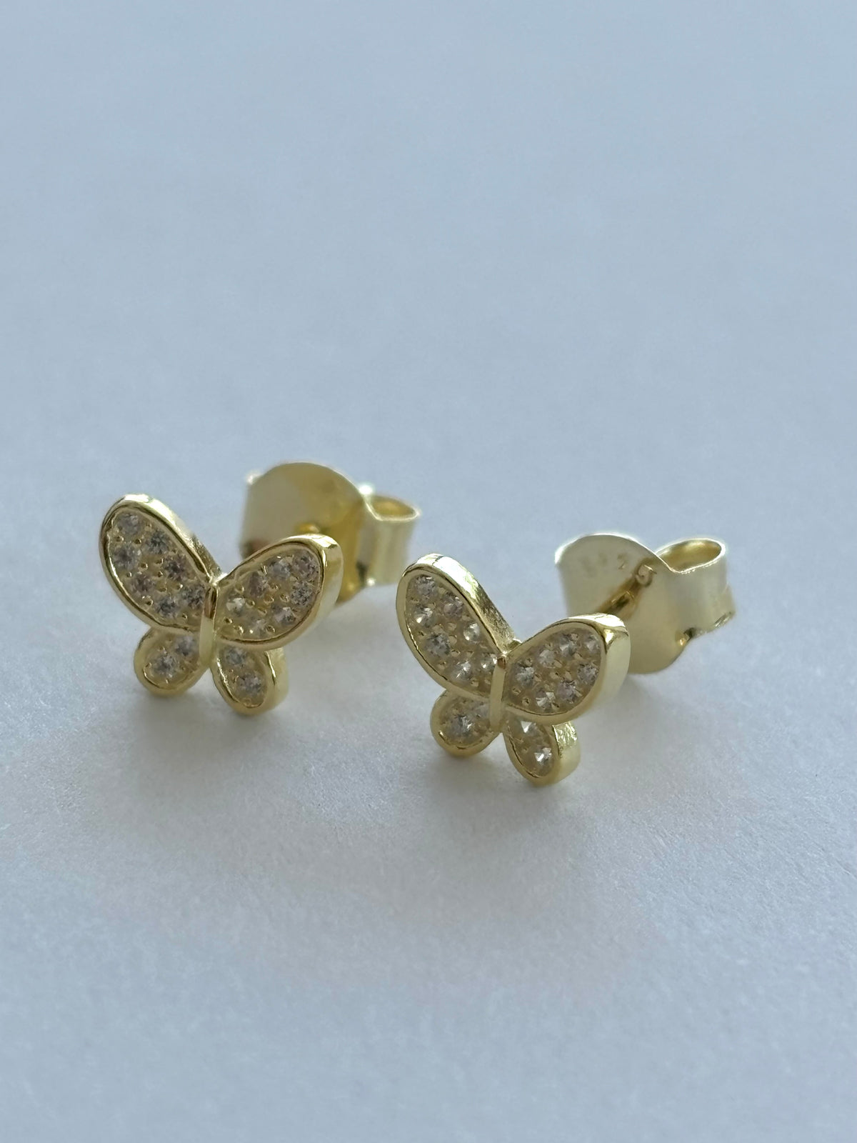 Sparkling Butterfly Stud Earrings E42