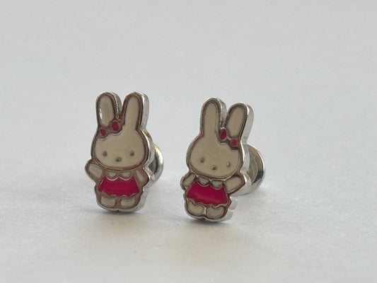Rosie Bunny Safety Stud Earrings E38