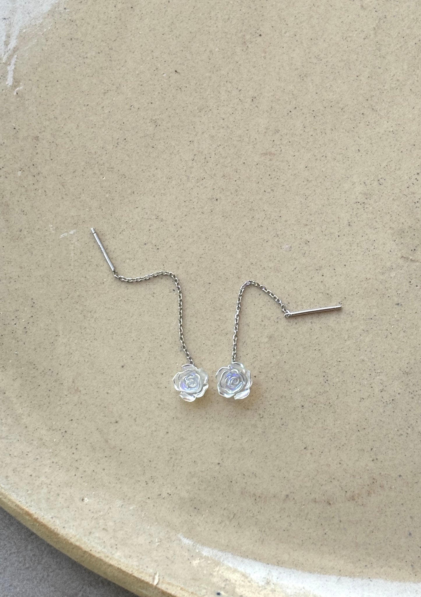 Rose Crystal Drop Earrings E72
