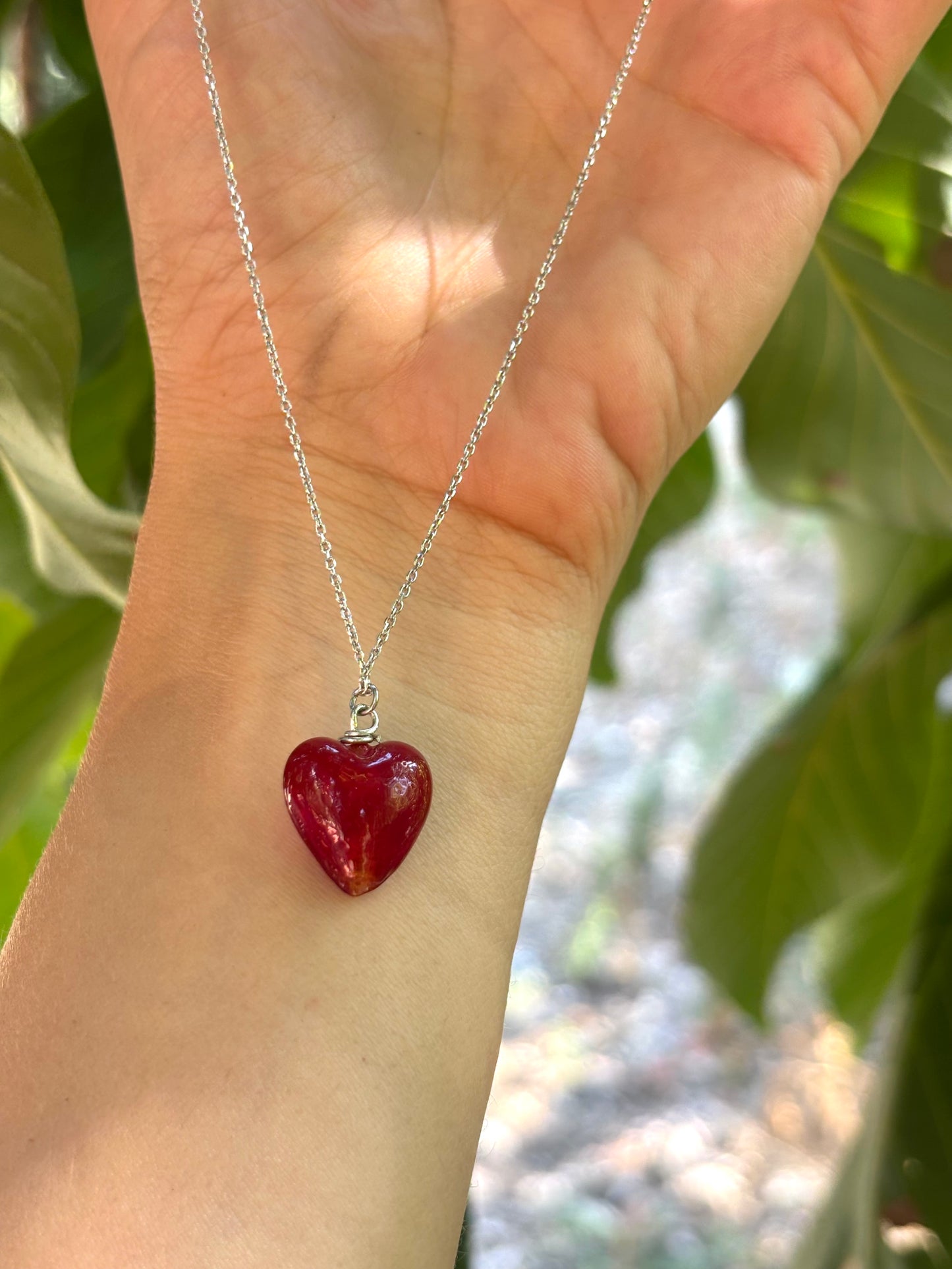 Cherry Heart Gold Necklace N28