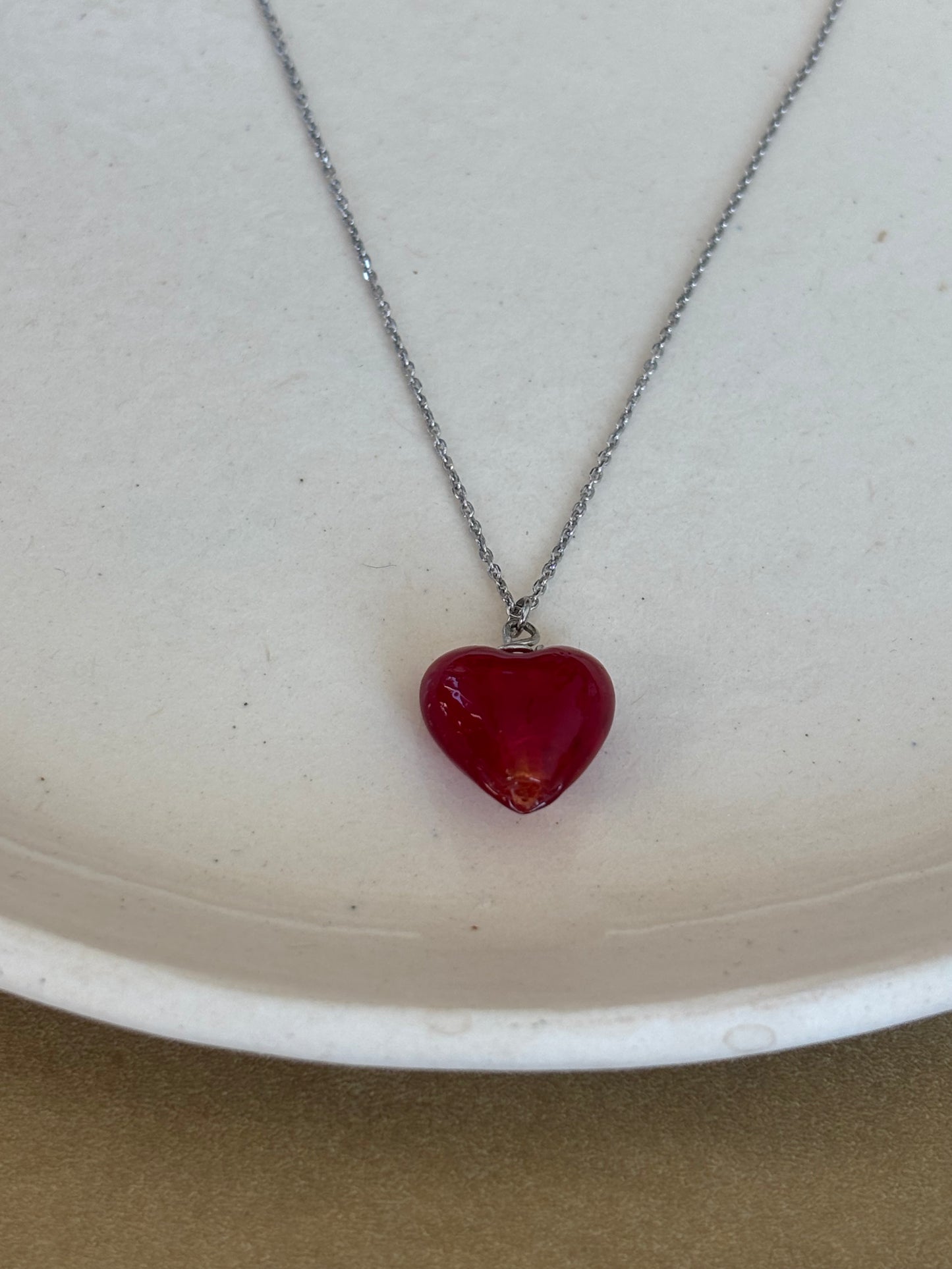 Cherry Heart Gold Necklace N28
