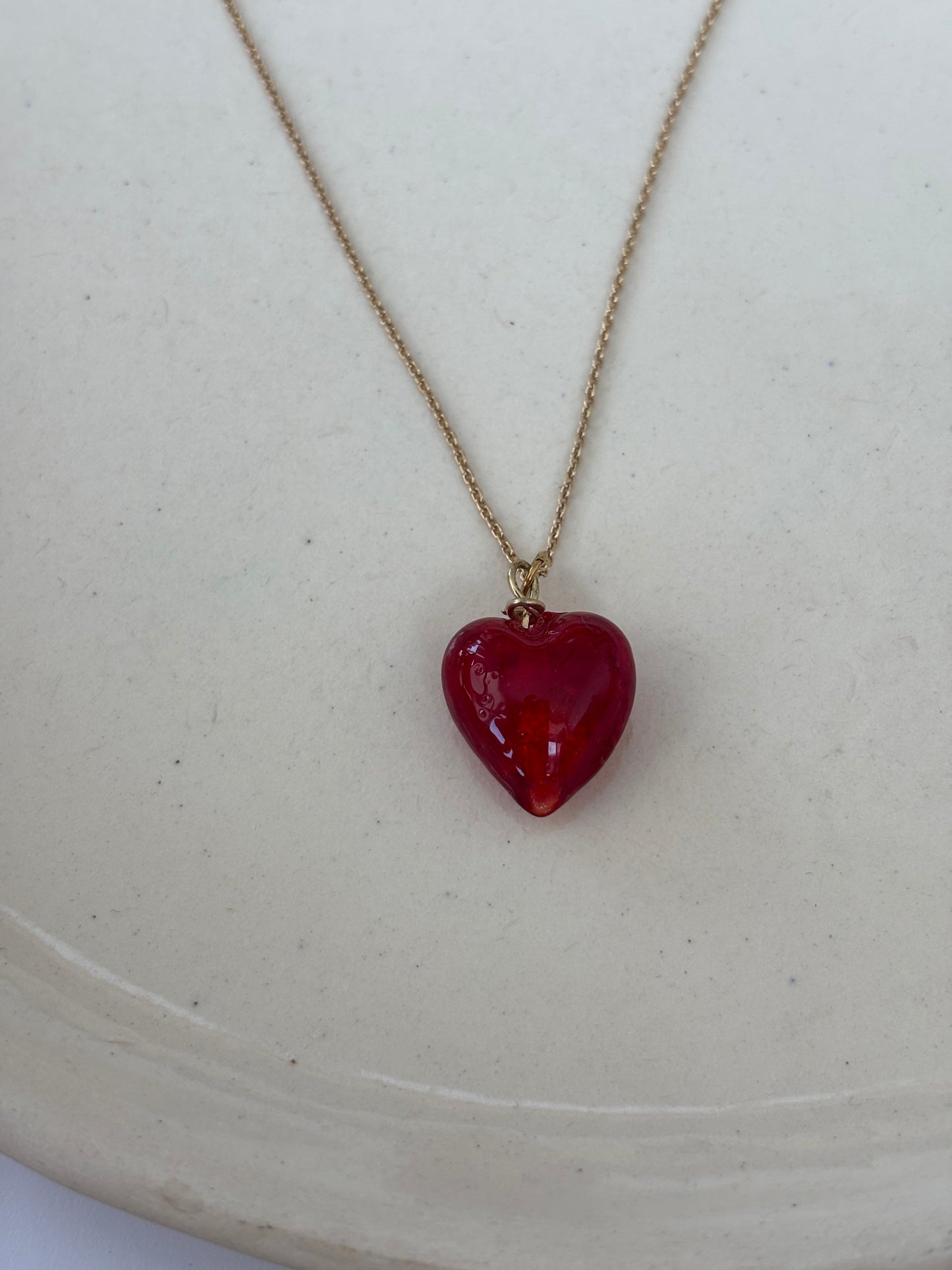 Cherry Heart Gold Necklace N28