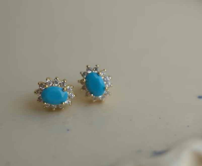 Turquoise Diana earrings E44
