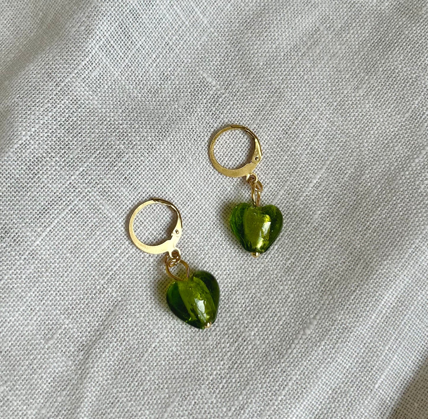 Green bonbons earrings E48
