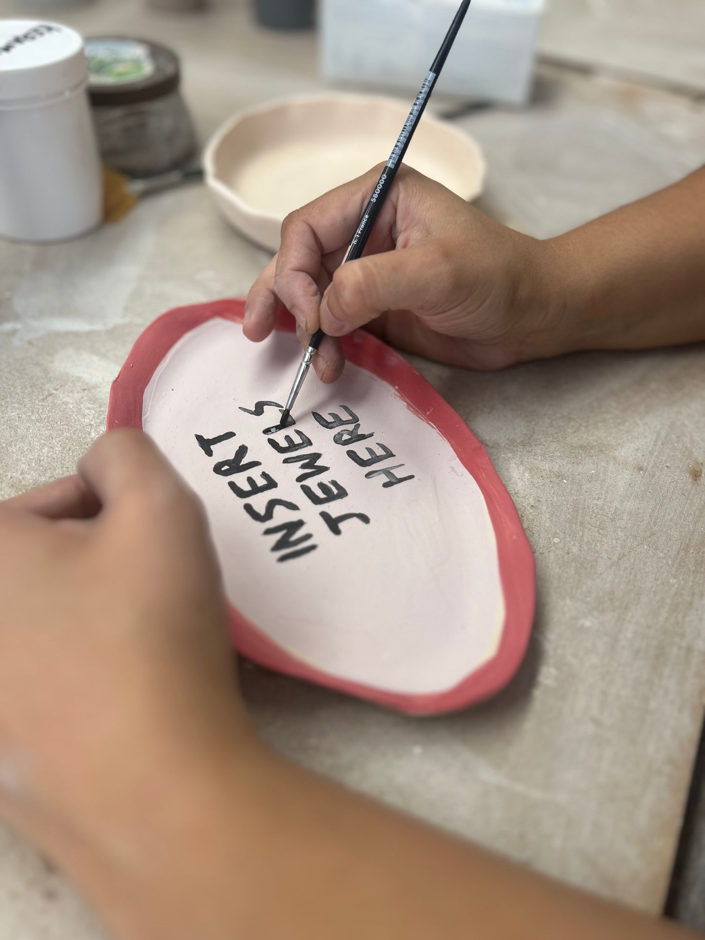 Insert jewels here - handcrafted ceramic plate