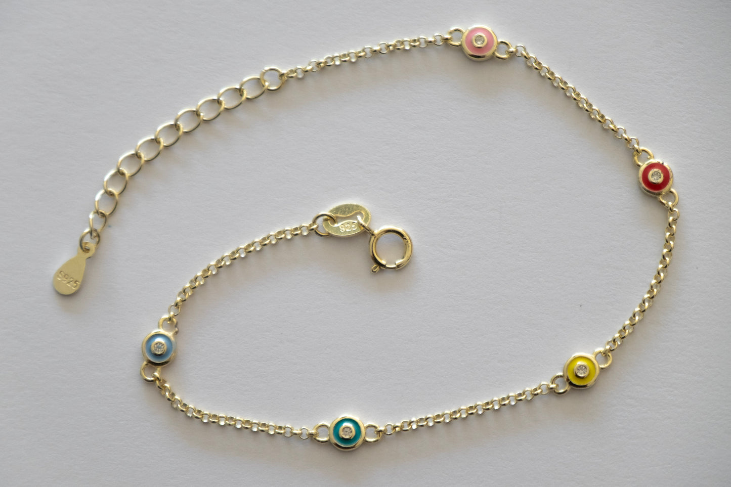 Rainbow Enamel Bracelet W2