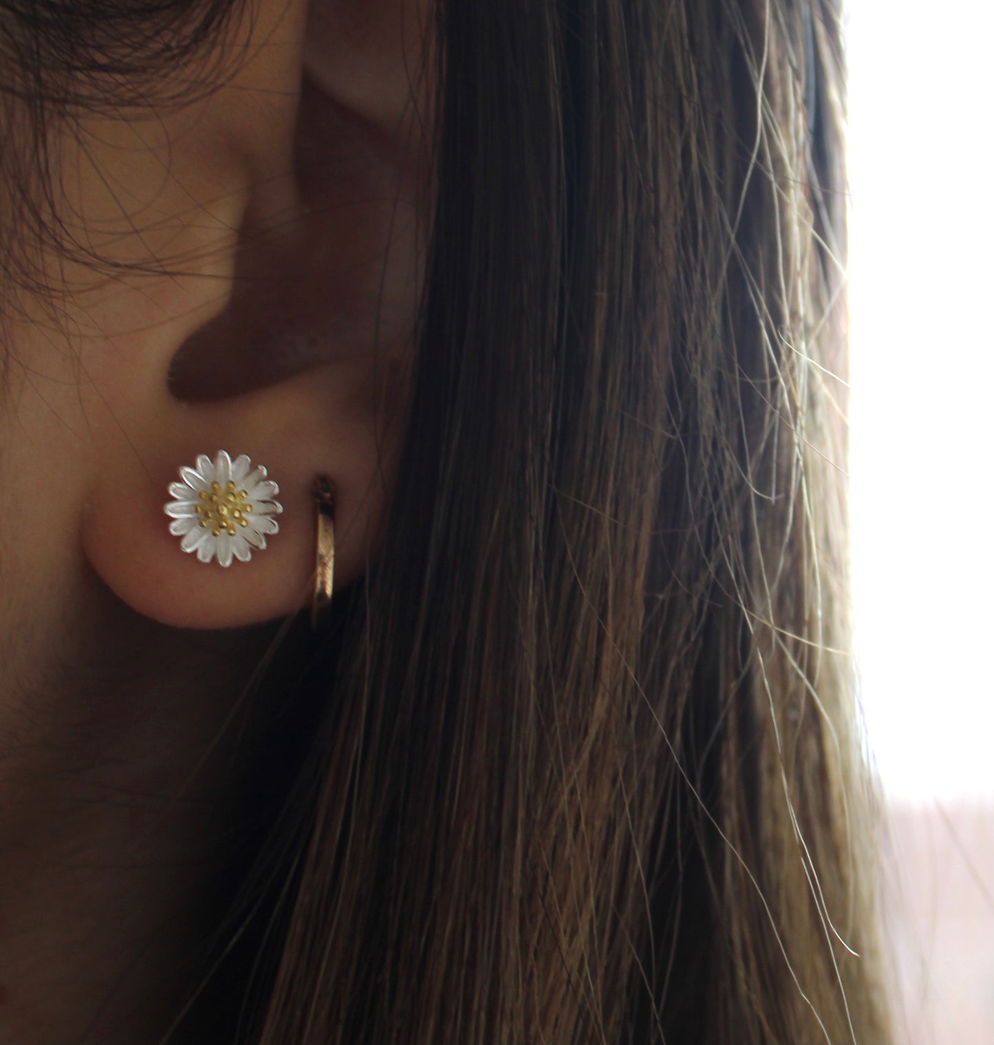 Sunflower stud earrings E27