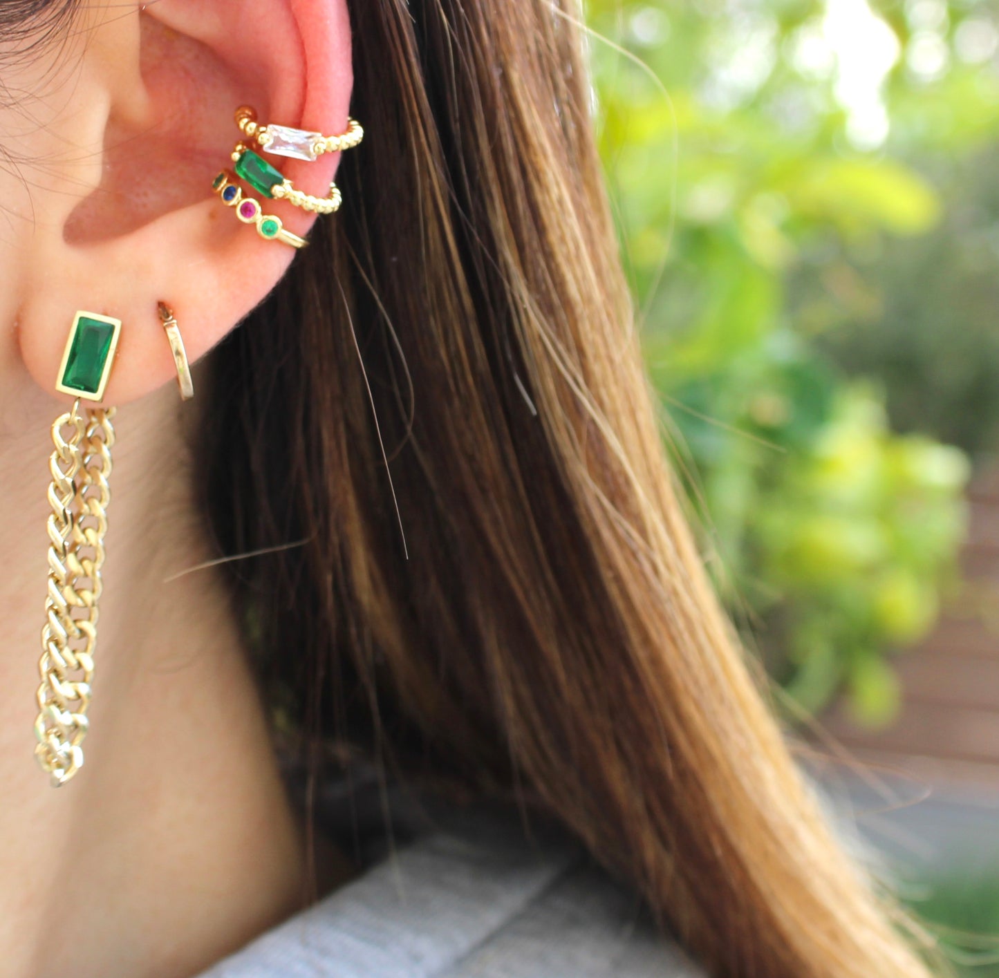 Amaryllis drop earrings E17